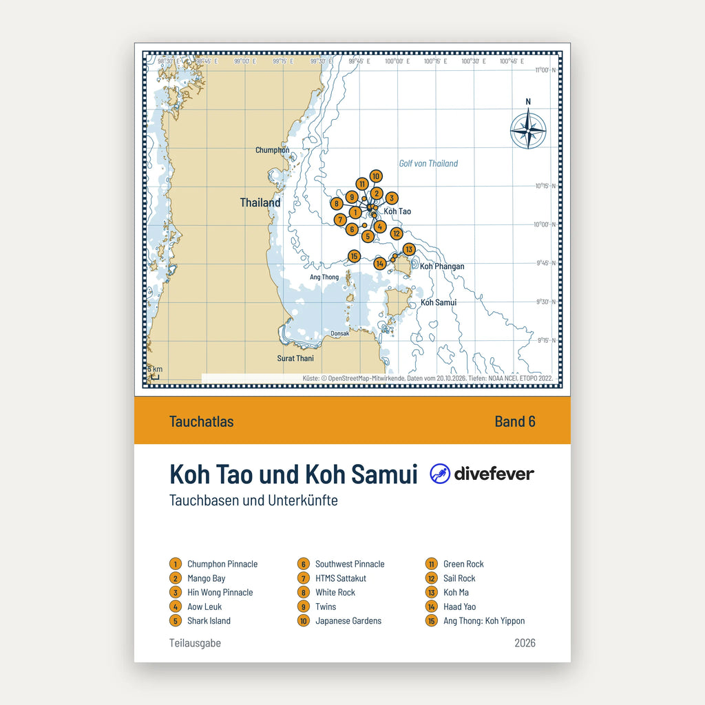 Tauchbasen und Unterkünfte auf Koh Tao und Koh Samui